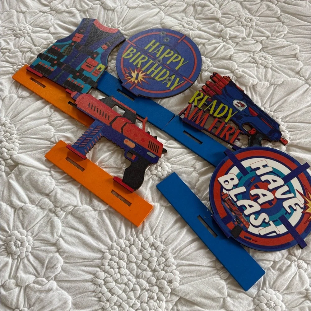 Nerf Party Wooden Table Toppers